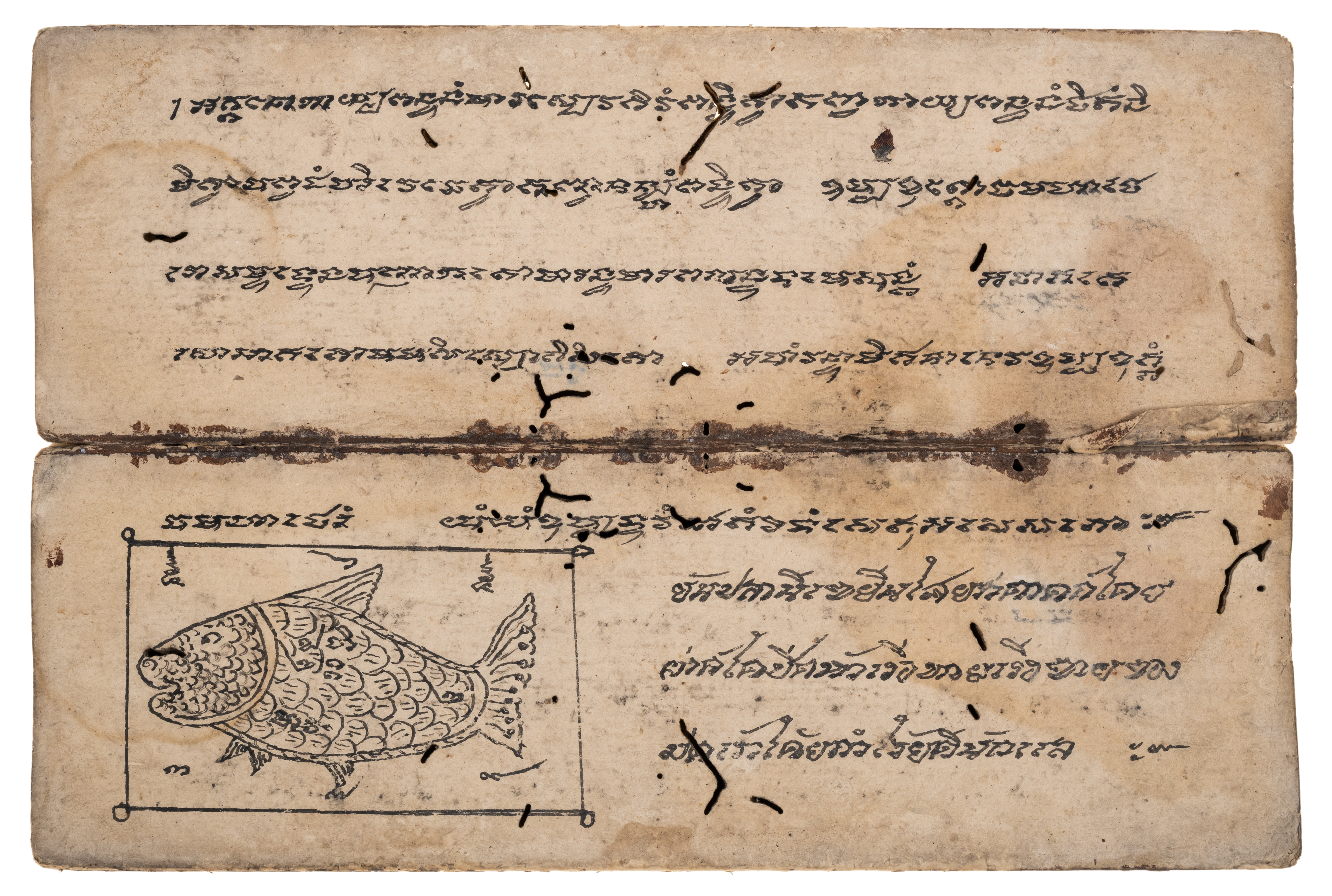 Thailand.- Folding Horoscope, manuscript in Thai, [Thailand], [19th century].