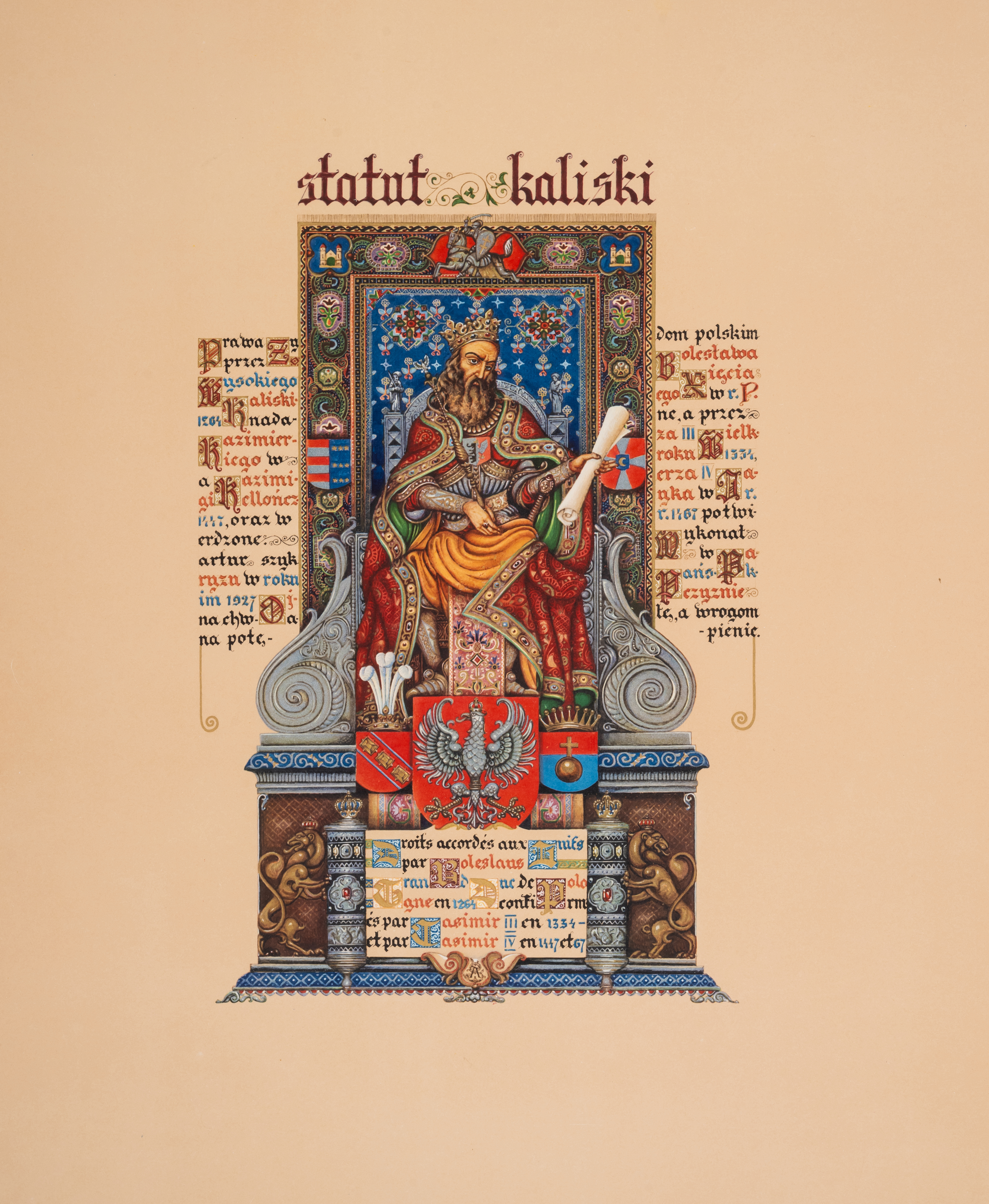 Szyk (Arthur) Statut de Kaliski, one of 500 copies, Paris, F. Bruchman for Editions de la Table R...