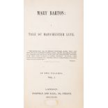 [Gaskell (Elizabeth C.)] Mary Barton: A Tale of Manchester Life, 2 vol., first edition, Autograph...