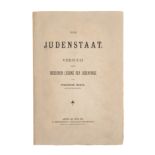 Judaica.- Herzl (Theodor) Der Judenstaat - Versuch einer modernen Lösung der Judenfrage, first ed...