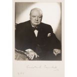 Churchill (Sir Winston Spencer).- Mellish (Florence Vivienne) Photographic portrait of Sir Winsto...