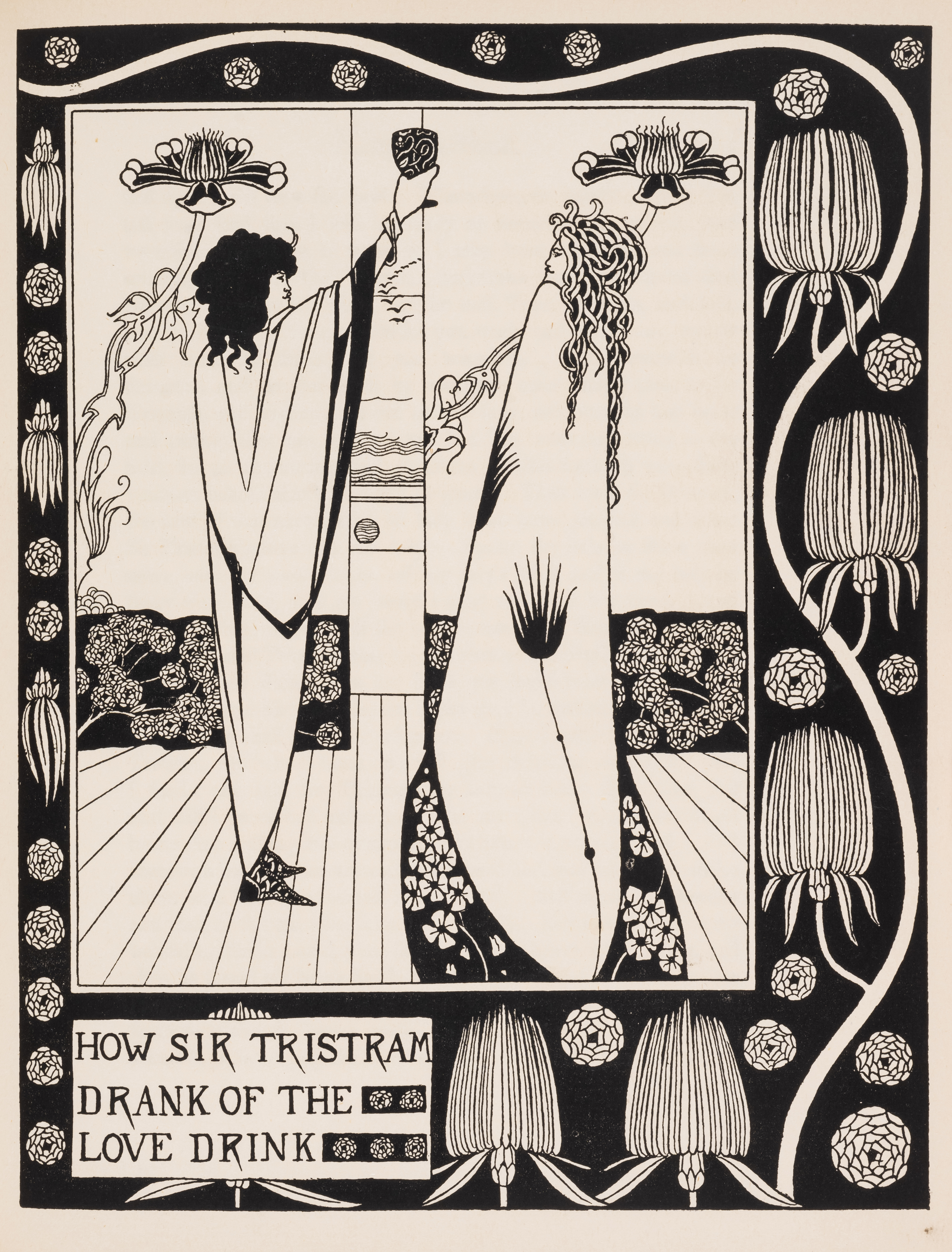 Beardsley (Aubrey).- Malory (Sir Thomas) [Le Morte Darthur] , 2 vol., one of 1500 copies, 1893-94.