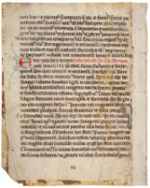 Leaf from a Lectionary, in Latin, in archaising script and perhaps that of a student-scribe copyi...