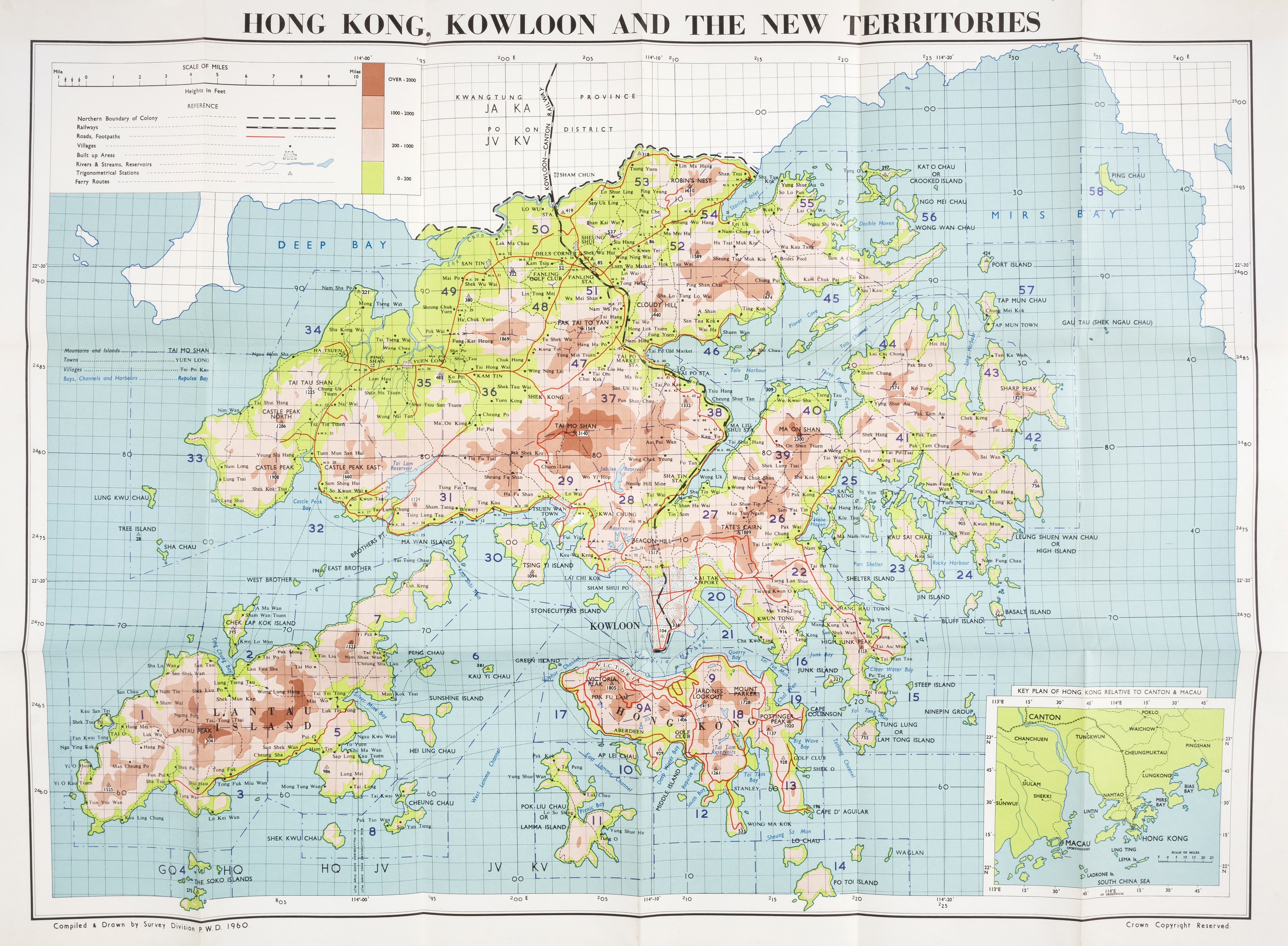 China.- Gazetteer of Places Names (A) in Hong Kong, Kowloon and the New Territories, Hong Kong, W...