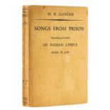 Indian Independence.- Gandhi (Mohandas Karamchand) Songs from Prison, first edition, "Mirabehn"'s...