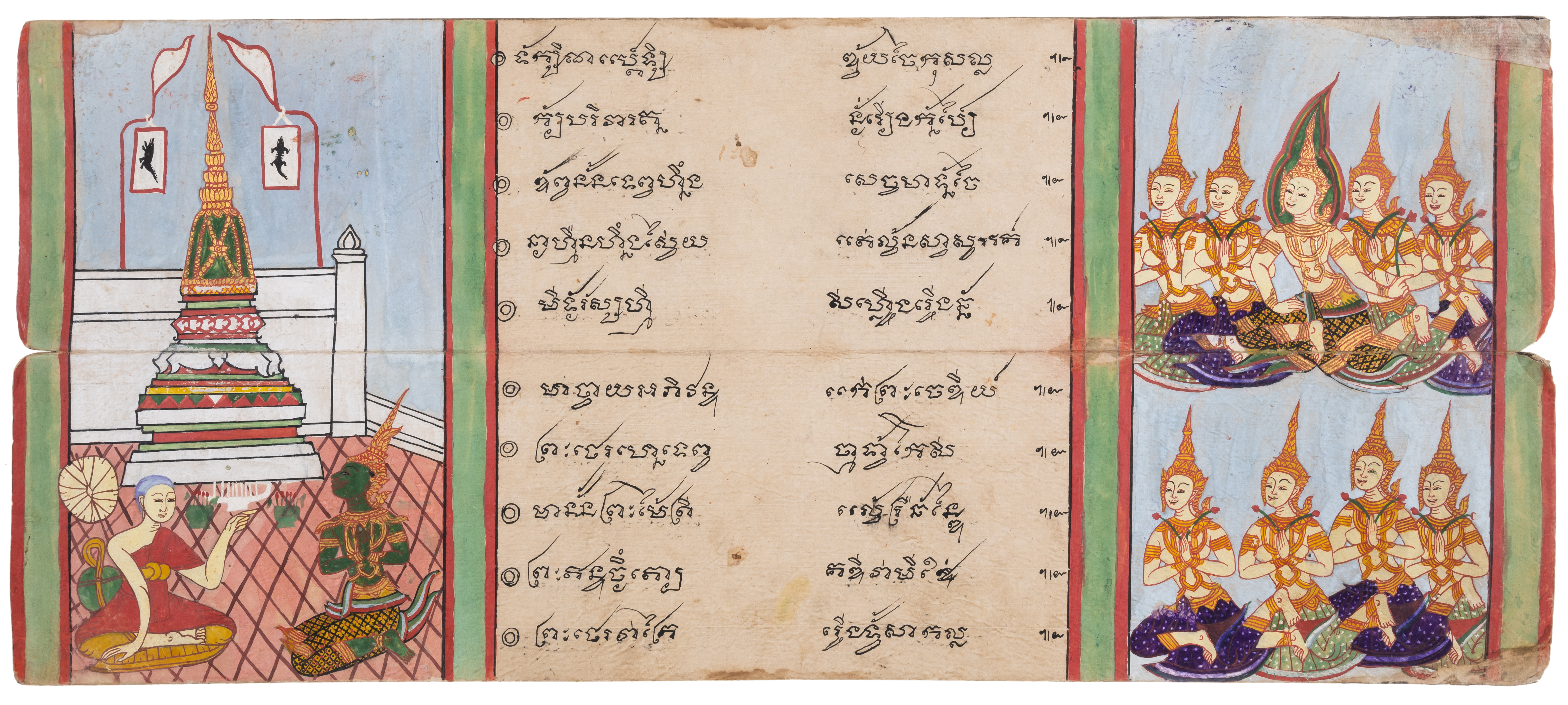 Thailand.- Phra Malai [Buddhist Visions of Heaven and Hell], samut knoi (concertina) manuscript i...