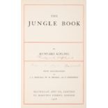 Kipling (Rudyard) The Jungle Book, reprint, signed by the author on title, 1908.