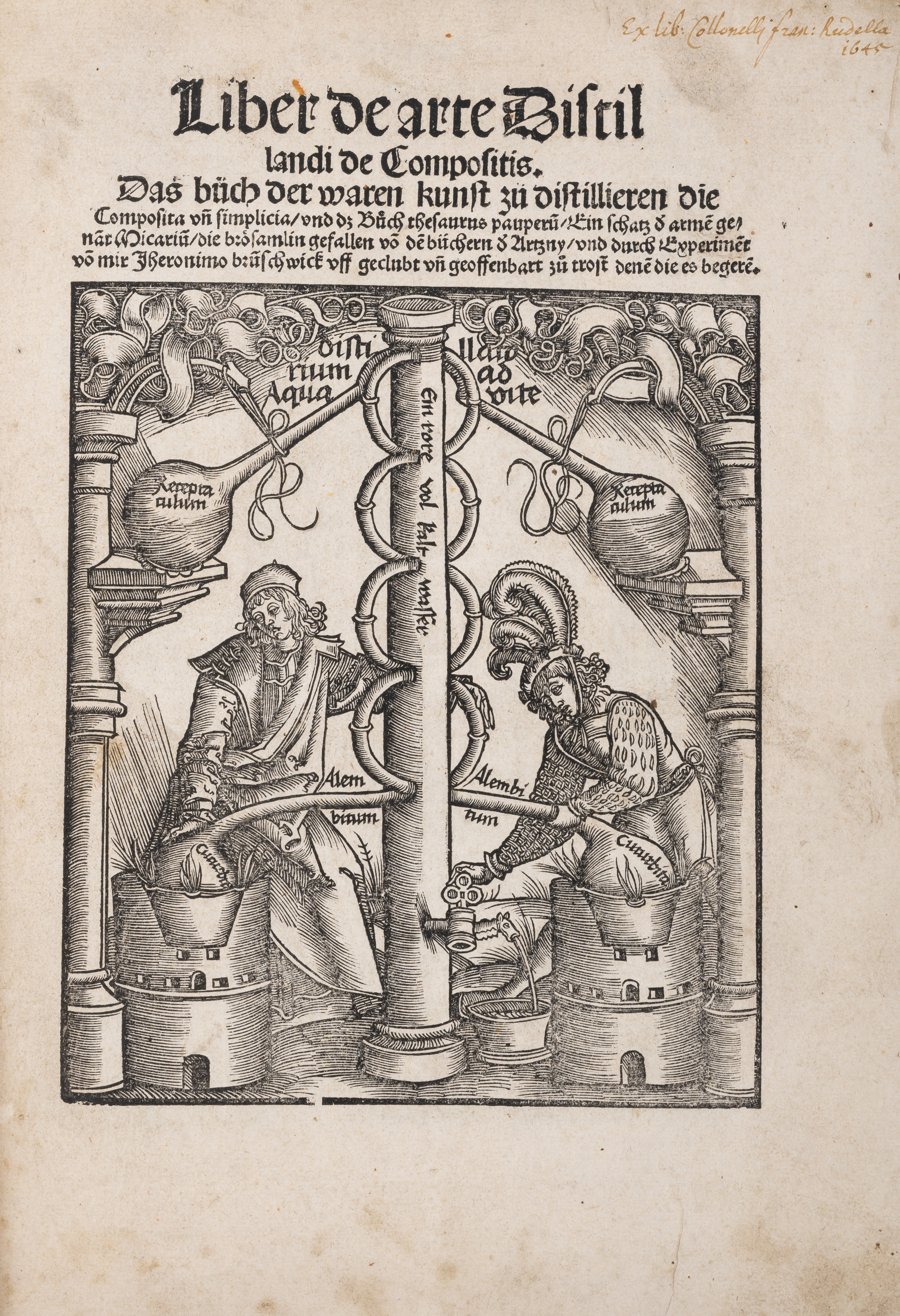 Distilling.- Brunschwig (Hieronymus) Liber de arte Distillandi de Compositis, first edition of th...