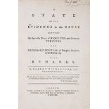 Legal Cases.- Richardson (Robert) A State of the Evidence in the Cause between...the Duke of Hami...