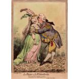 Gillray (James) Le Baiser à la Wirtembourg, etching, 1797; and another (2)