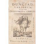 [Pope (Alexander)] The Dunciad, Variorum. With the Prolegomena of Scriblerus, for A. Dob, 1729.