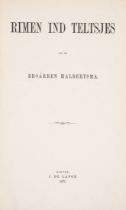 West Frisian Literary classic.- Halbertsma (Brothers) Rimen ind Teltsjes, first edition, Deventer...