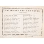 Food & drink.- Children.- Etiquette for the table, for children, unrecorded, Published by A. Farm...