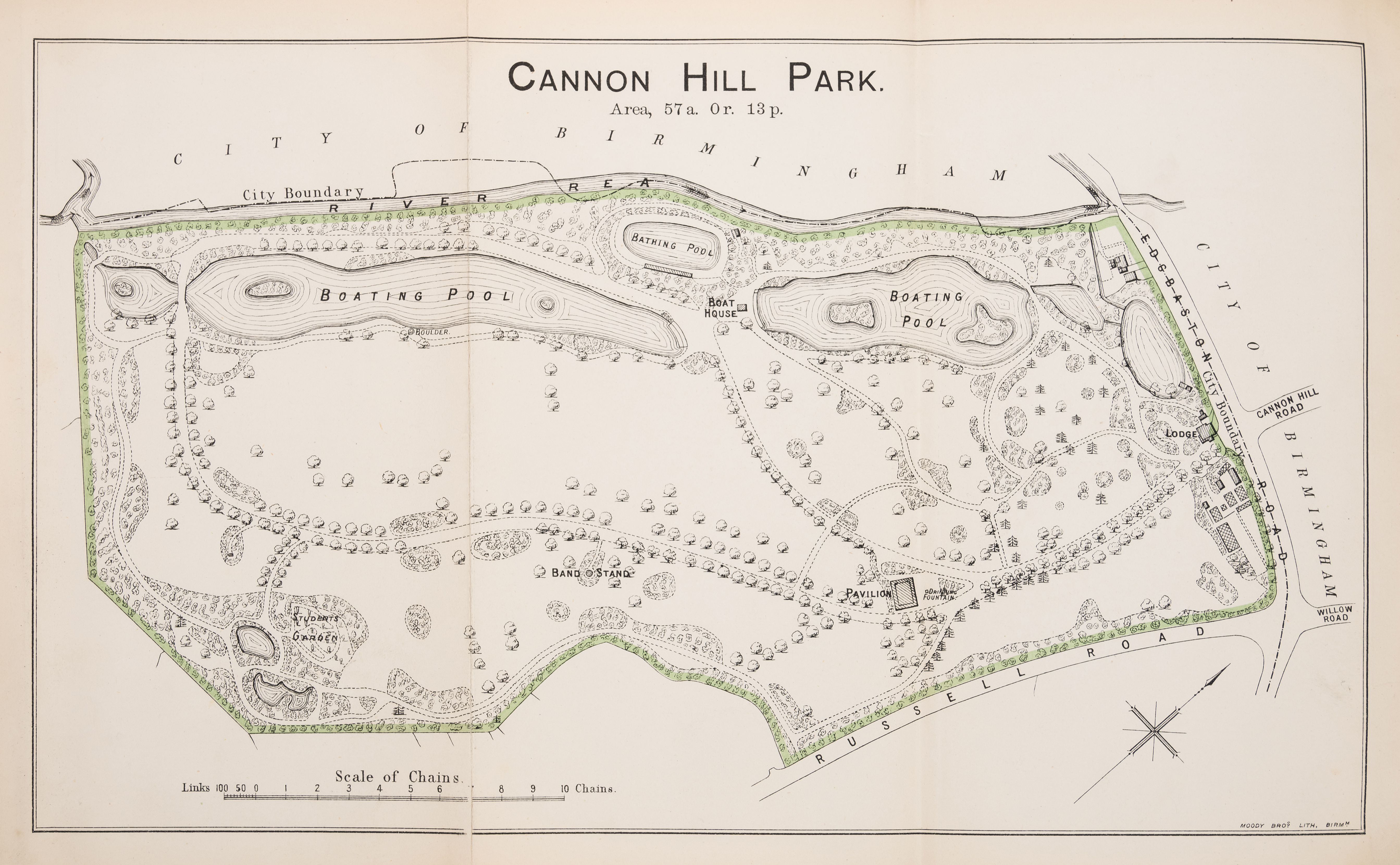 Municipal Corporations.- City of Birmingham. Public Parks and Pleasure Grounds. Their Cost, Areas...