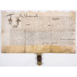 London.- Stone (Sir William) & Sir Arthur Ingram. Indenture, bargain and sale by Arthur Ingram of...