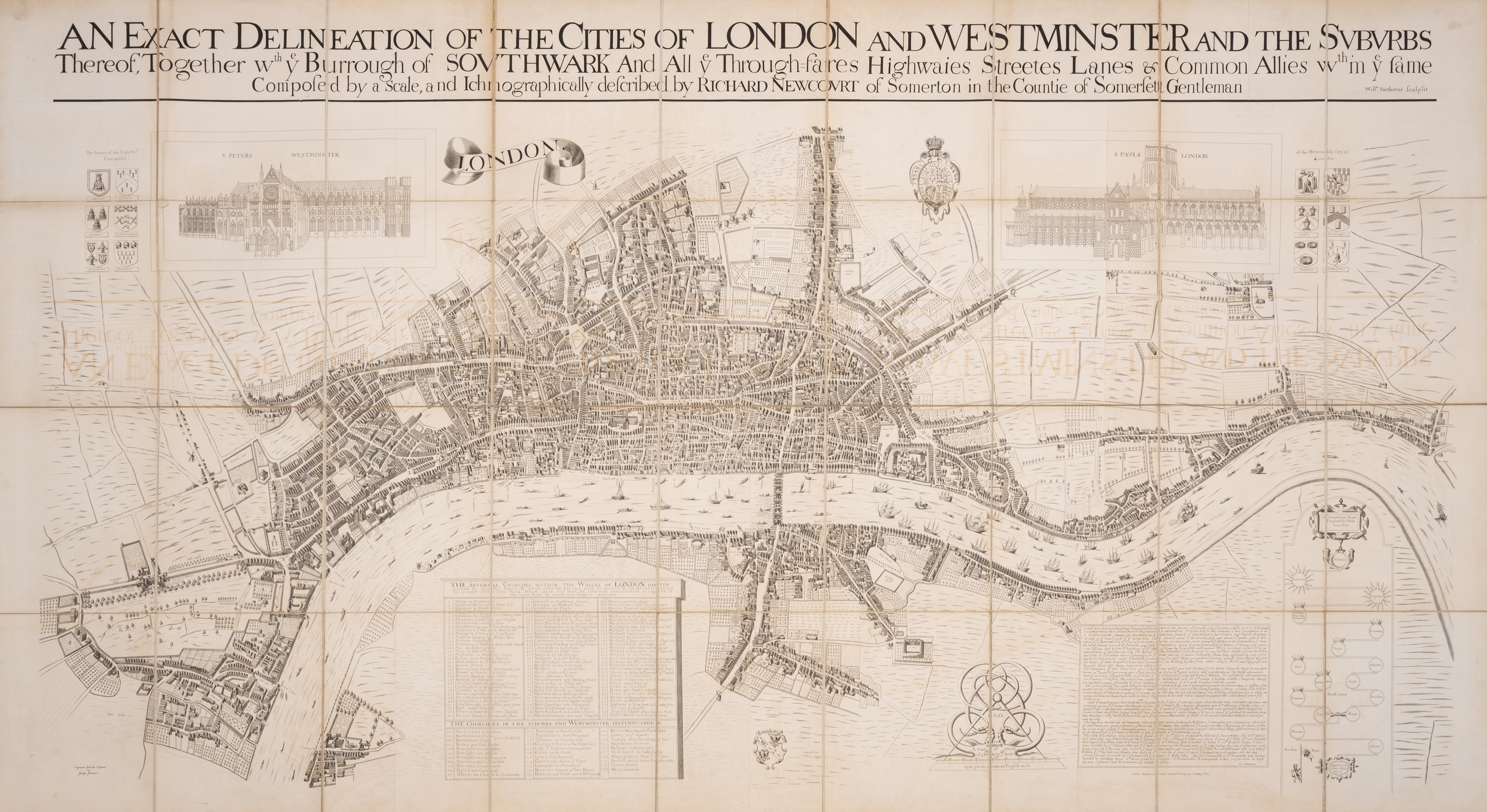 London.- Newcourt (Richard), After. An Exact Delineation of the Cities of London and Westminster ...