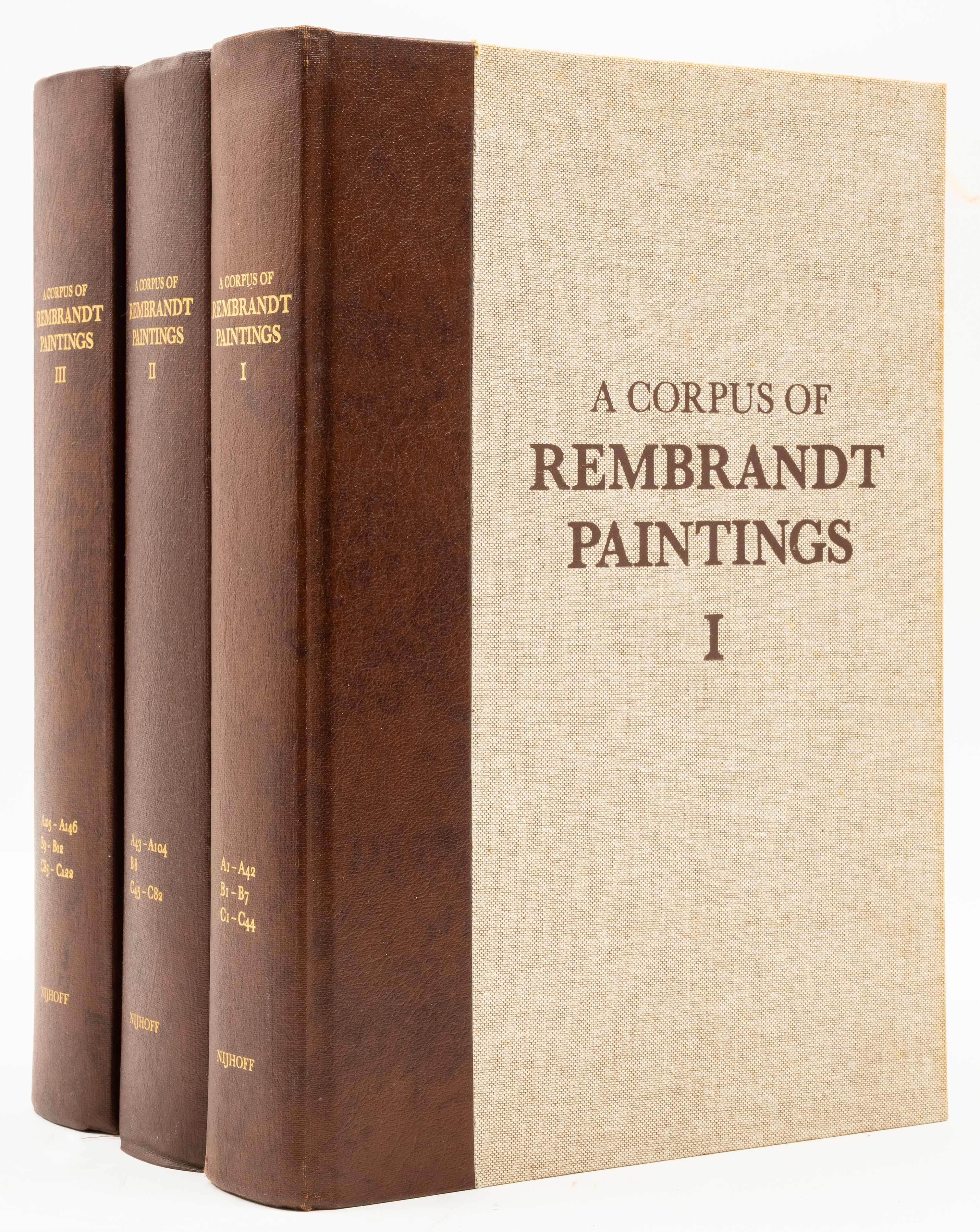 Bruyn (J.) & others. A Corpus of Rembrandt Paintings, 3 vol. only (of 6), The Hague, Martinus Nij...