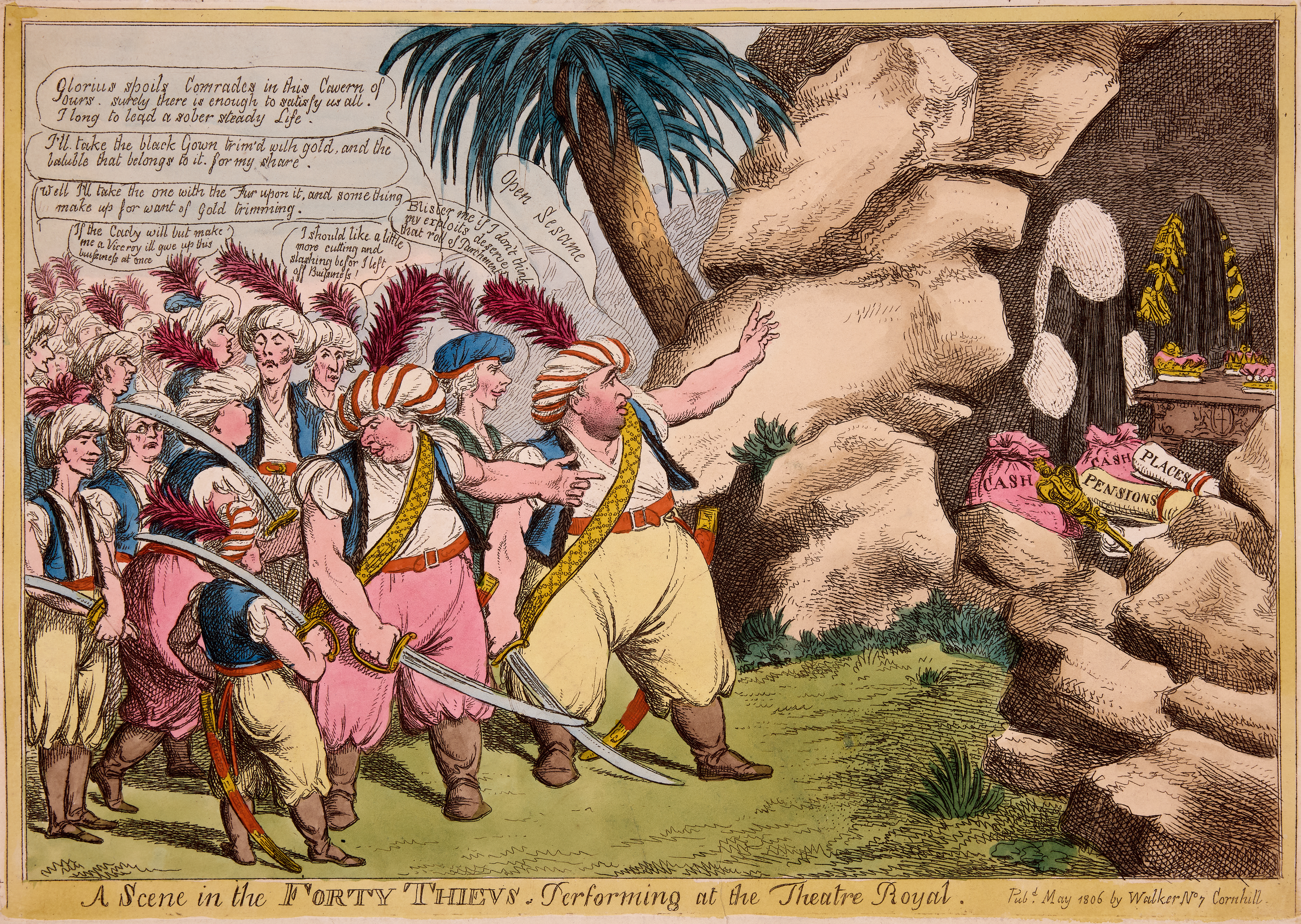 Rowlandson (Thomas) Collection of 8 original caricatures from c.1795 to 1814, etchings, c.1795 to...