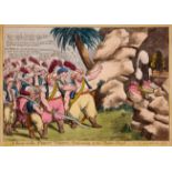 Rowlandson (Thomas) Collection of 8 original caricatures from c.1795 to 1814, etchings, c.1795 to...