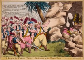 Rowlandson (Thomas) Collection of 8 original caricatures from c.1795 to 1814, etchings, c.1795 to...