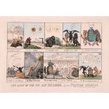 Rowlandson (Thomas) Collection of 8 original caricatures from c.1784 to 1815, etchings, (8)