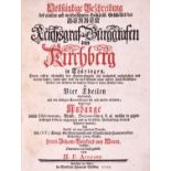 Avemann (H.F.) Vollstaendige Beschreibung...von Kirchberg, 2 parts in 1, Frankfurt am Main, 1747.