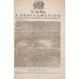 Broadside.- By the King, A Proclamation. For Restoring Corporations to their Ancient Charters, Li...