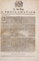 Broadside.- By the King, A Proclamation. For Restoring Corporations to their Ancient Charters, Li...