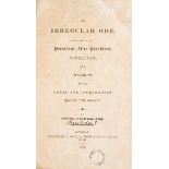 [Walcot (John)], "Peter Pindar". An Irregular ode dedicated to the president, vice president, sec...