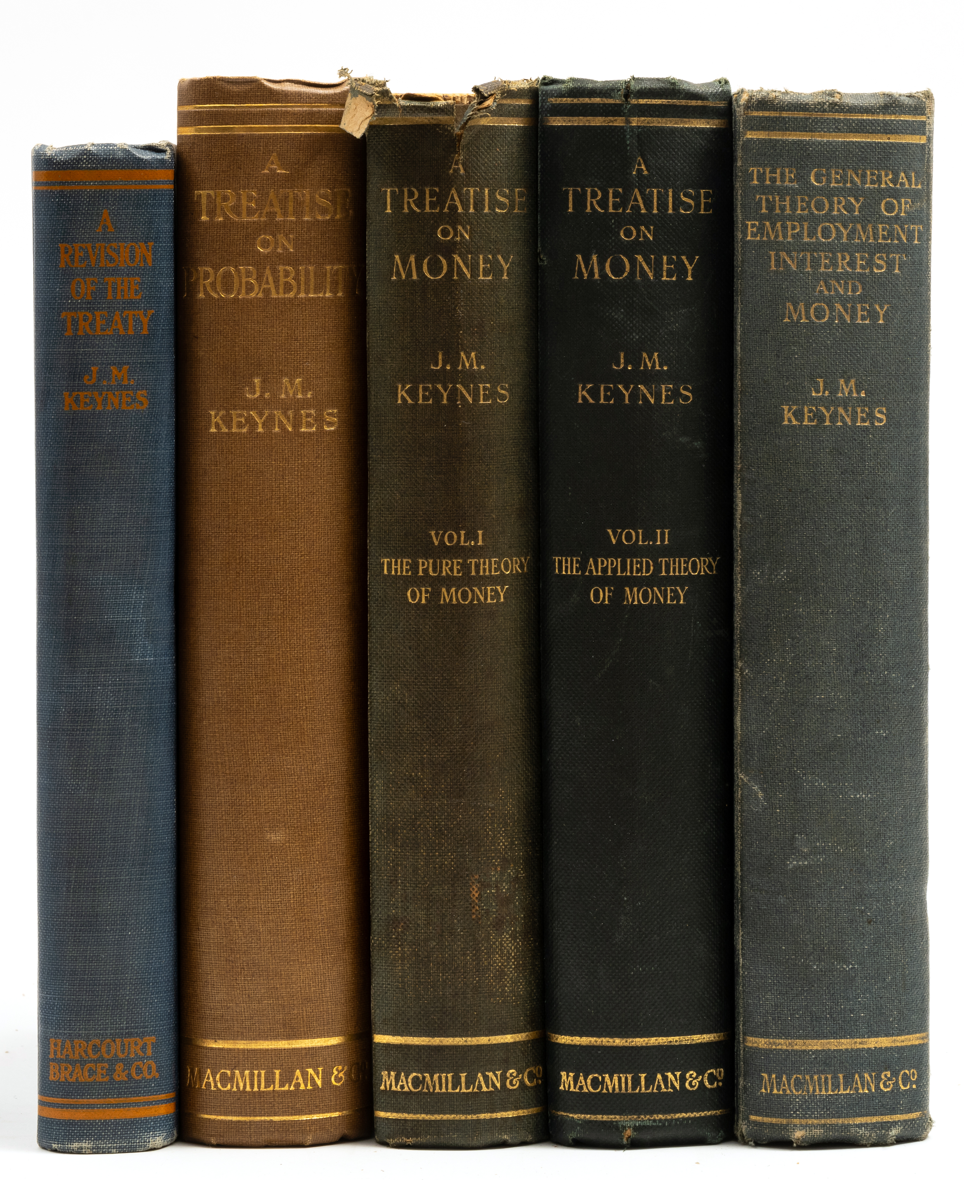 Keynes (John Maynard) A Treatise on Money, 2 vol., first edition, 1930; and others by the same (5)