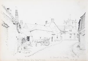 England.- Gandy (Walter) [& another]. Forty pencil drawings of street scenes and buildings in Eng...