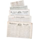 Newspapers.- A large collection of 18th and 19th century Newspapers, 1795-1889 (132)