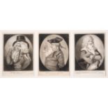 Bowles (Carington) Nine half-length caricatures in ovals after Dighton and others, c. 1791-1795; ...