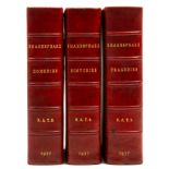 Shakespeare (William) [Works], 3 vol., an attractive set in red calf, 1937.