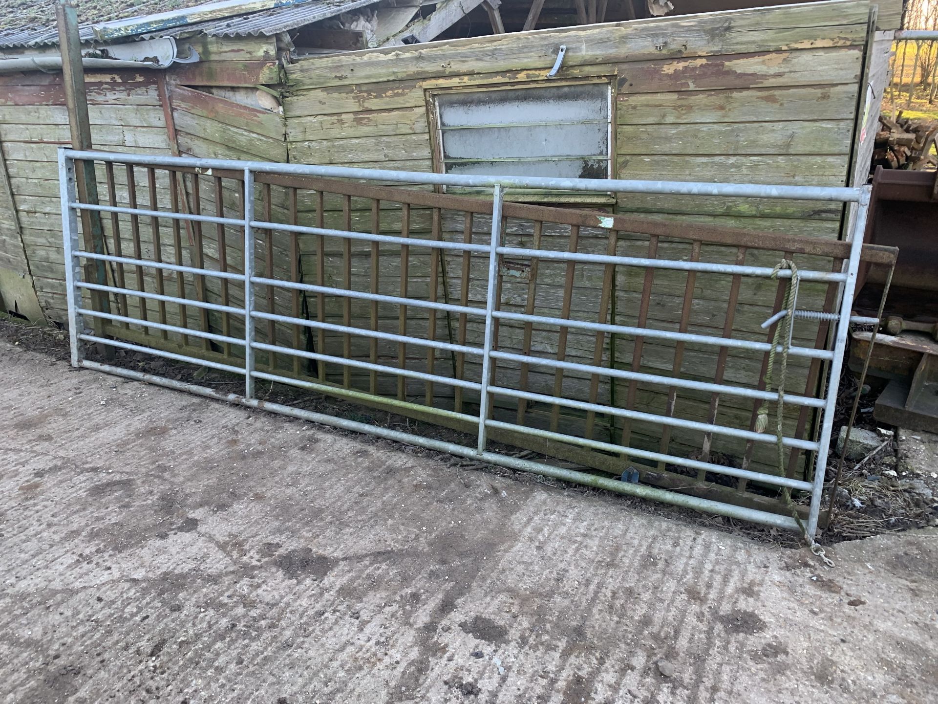 NO VAT 12' galvanised field gate, unused