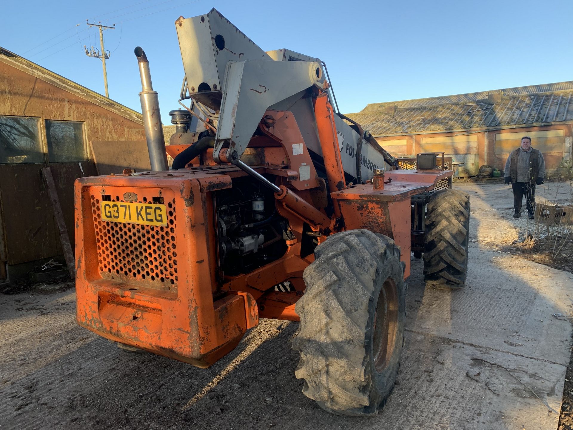 NO VAT 1989 Sambron telehandler, G371 KEG, 11800 hours, 2.5t lift, 6m reach, Perkins engine, with - Image 7 of 9