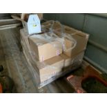 Pallet of meat shipping boxes etc