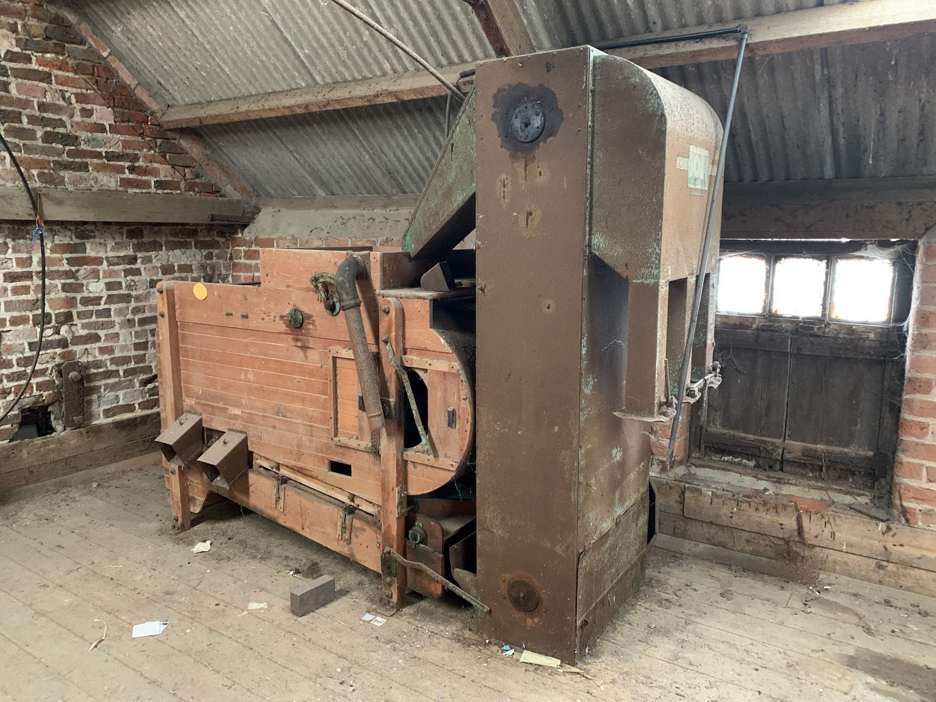 Boby seed dresser & bagging machine, on first floor of barn, purchaser to remove