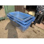 3 plastic bin containers