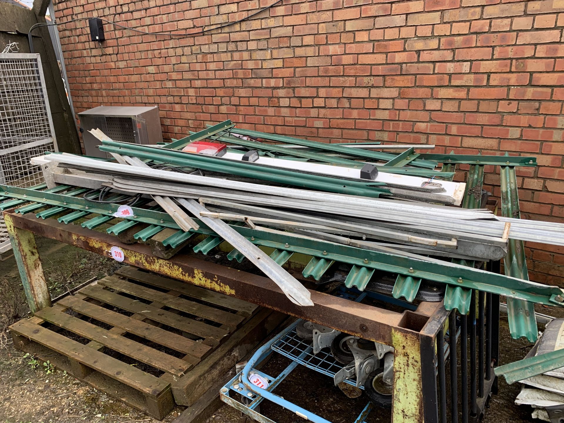 **NO VAT** Heap of steel fencing