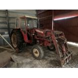 1974 International 674 tractor, OWF 422M, 1253 hours with Quicke 4500X loader, pallet tines & muck