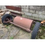 Axle, loader bucket & metal bars