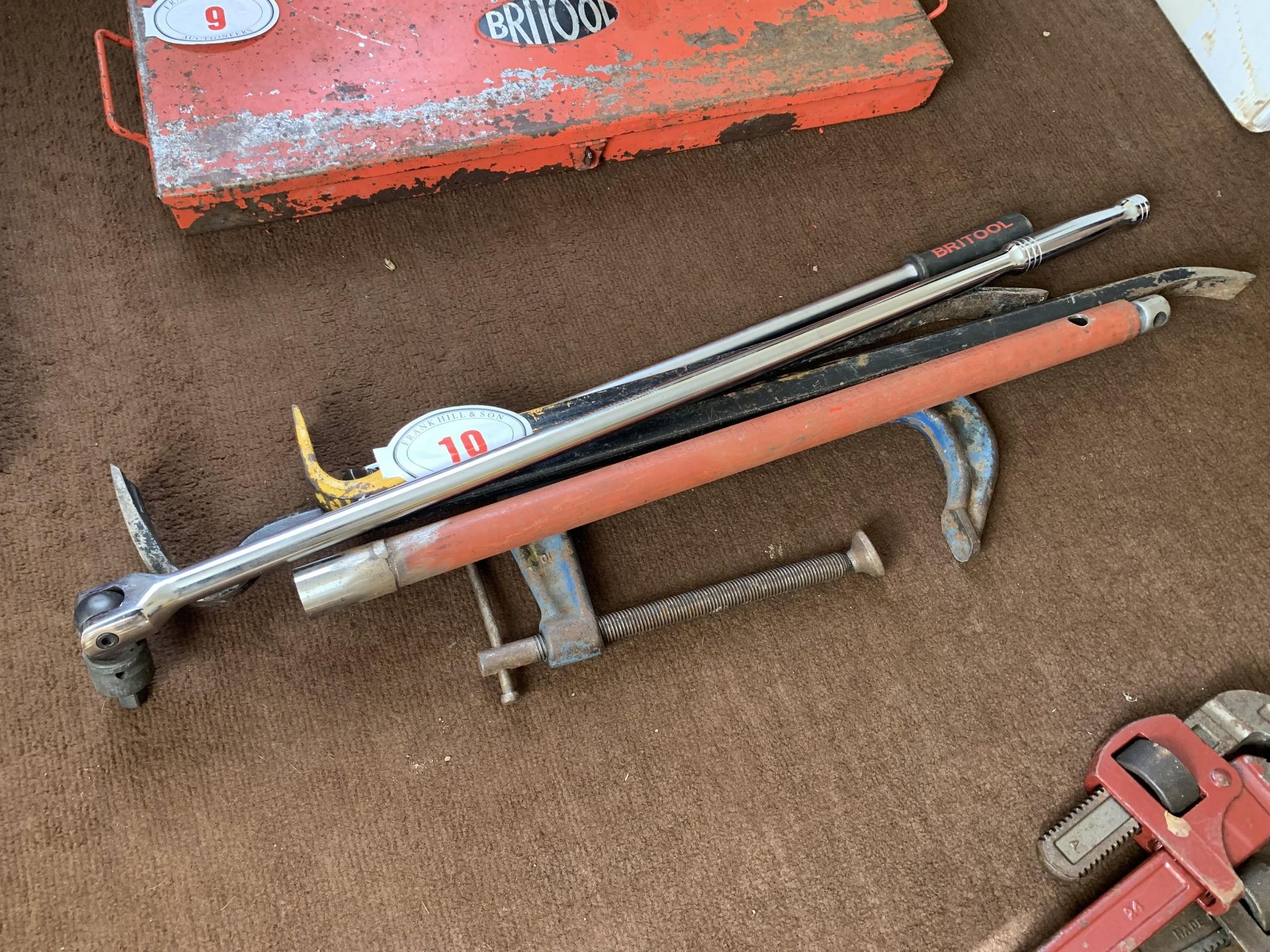 Pry bars, large wrenches etc