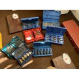 7 assorted bit & socket sets etc