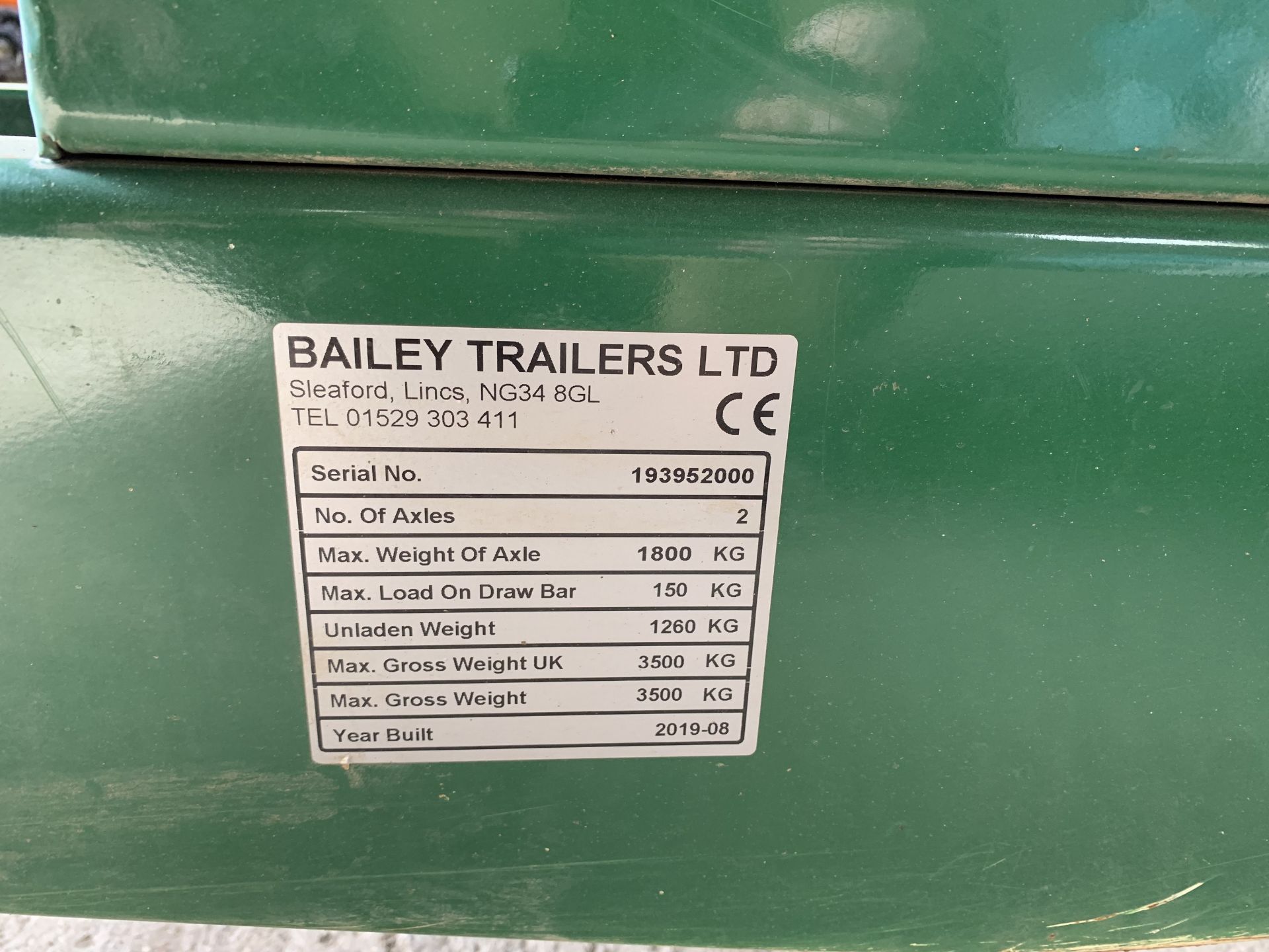 2019 Bailey twin axle 2000l fuel bowser, with Adblue tank - Image 3 of 6