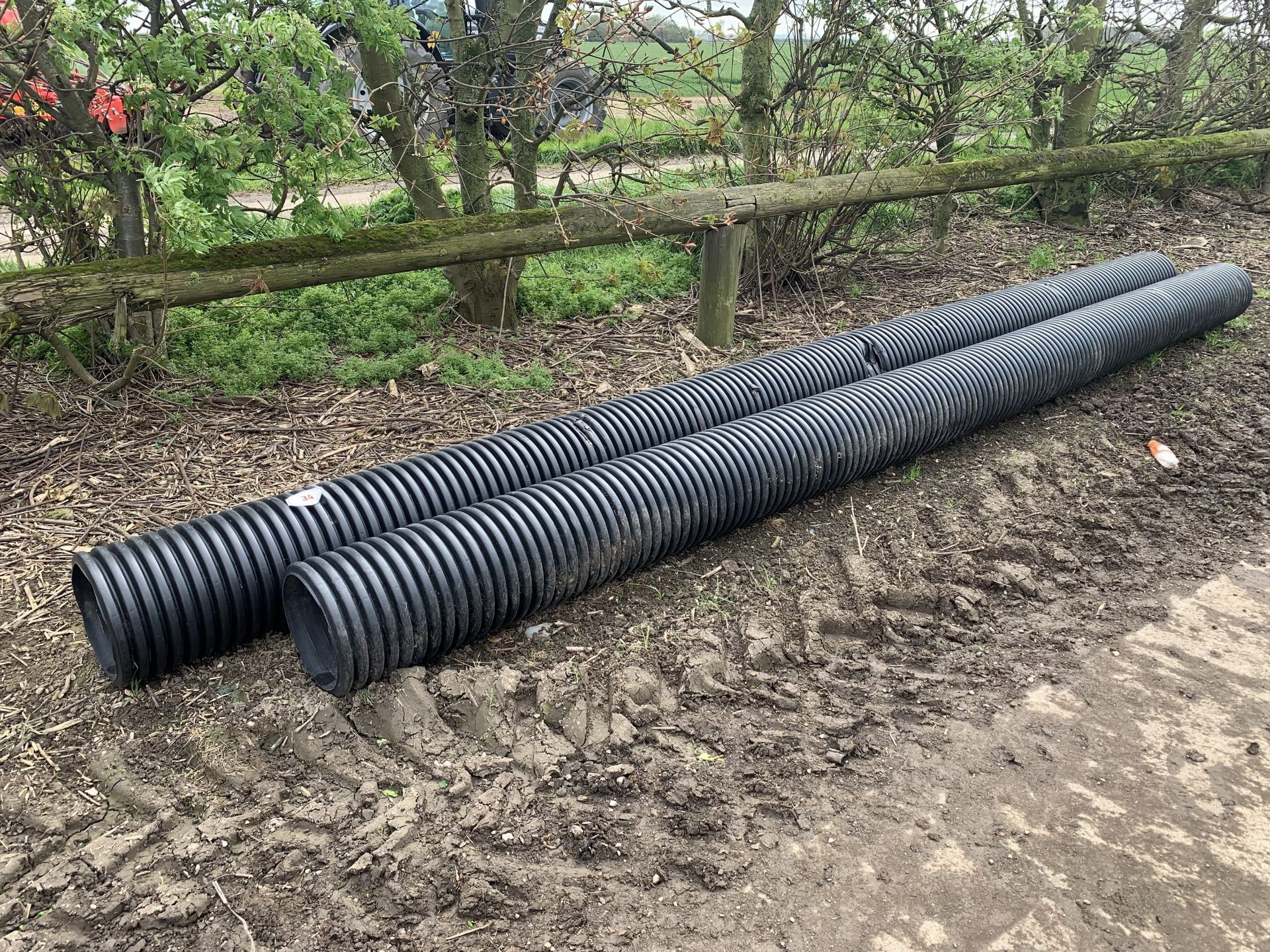 2 pipes, 5.7m & 6m x 30cm diameter