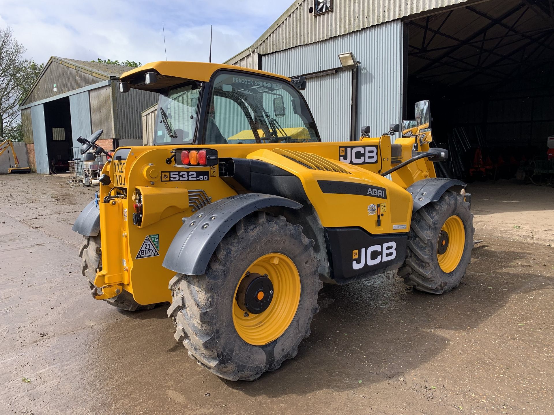 2022 JCB 532-60 telehandler, YX22 VOJ, 760 hours, with pallet tines, pin & cone headstock, pickup - Image 12 of 13