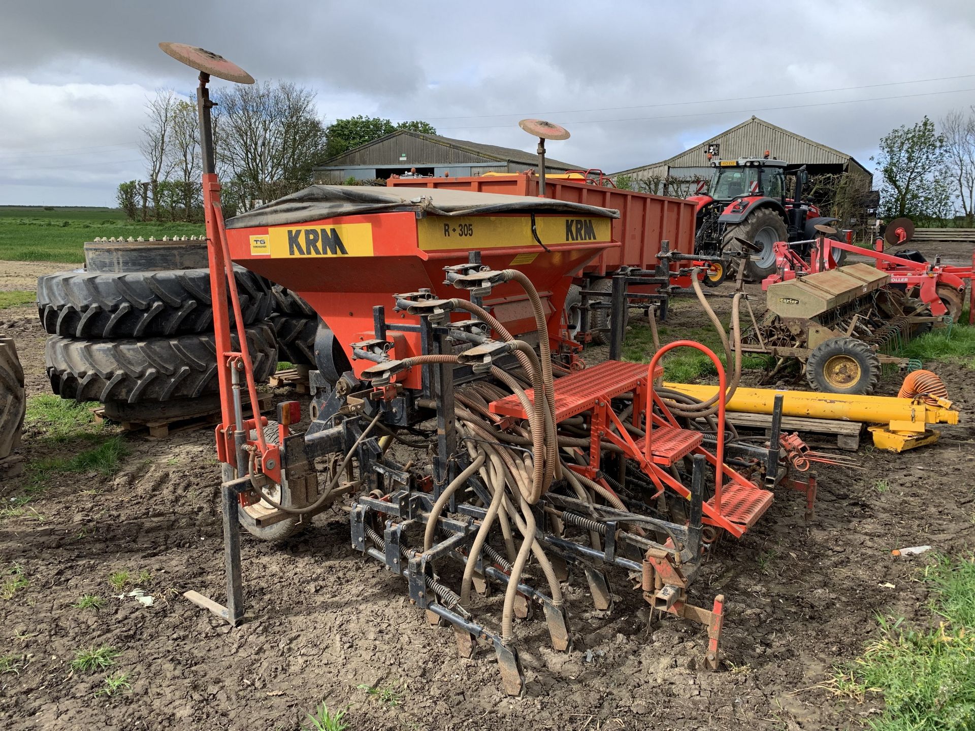 KRM 4m air seeder drill, solo or piggyback, spares/repair - Image 2 of 2