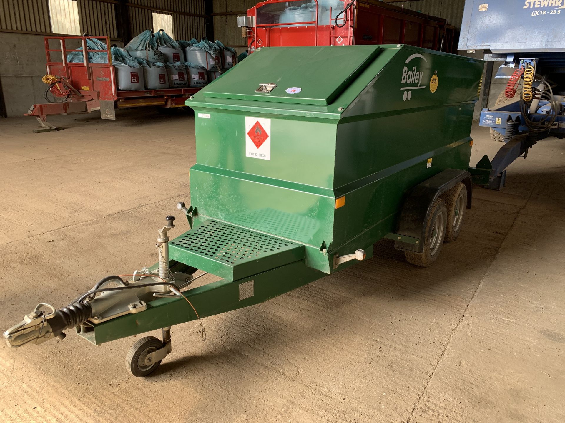 2019 Bailey twin axle 2000l fuel bowser, with Adblue tank