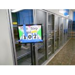 25ft x 15ft Walk-in Cooler w/10 Styleline Glass Reach-in Doors